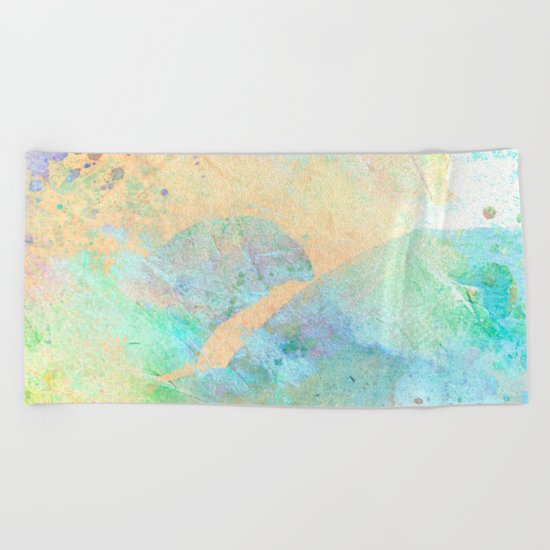 Pastel Color Splash 01 Beach Towel