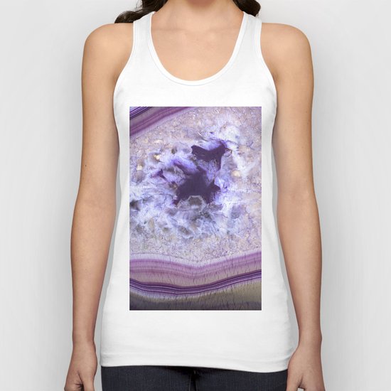 Purple agate crystal Unisex Tank Top