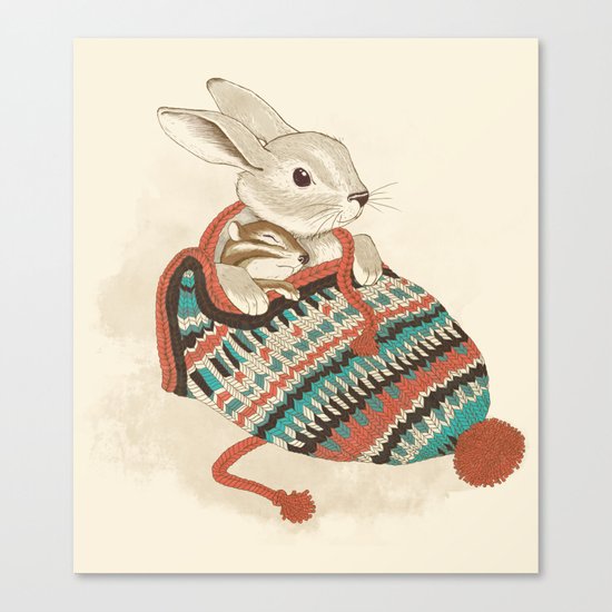 cozy chipmunk Canvas Print
