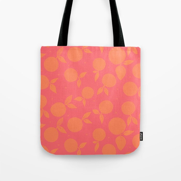 Abstract tangerine pattern - pink and orange Tote Bag