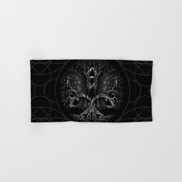 Tree of life -Yggdrasil with ravens Hand & Bath Towel