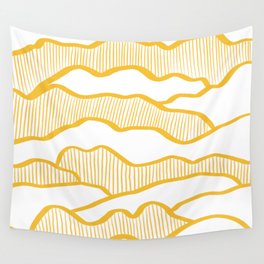 Abstract mountains line 9 Wall Tapestry