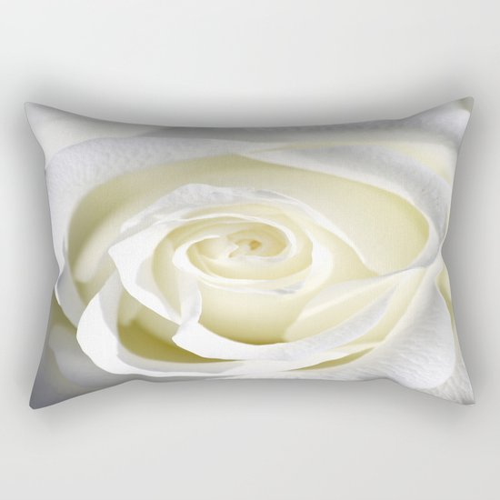 White Rose Rectangular Pillow