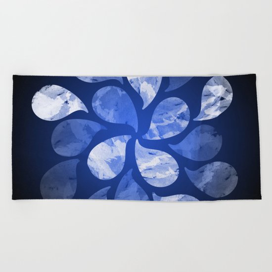 Abstract Water Drops XX Beach Towel