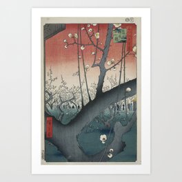  The Plum Garden In Kameido  Utagawa Hiroshige Art Print
