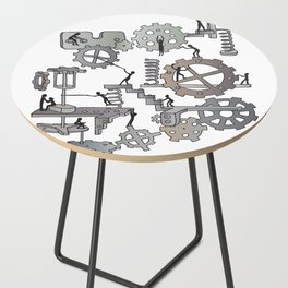 Steampunk mechanical working concept Side Table
