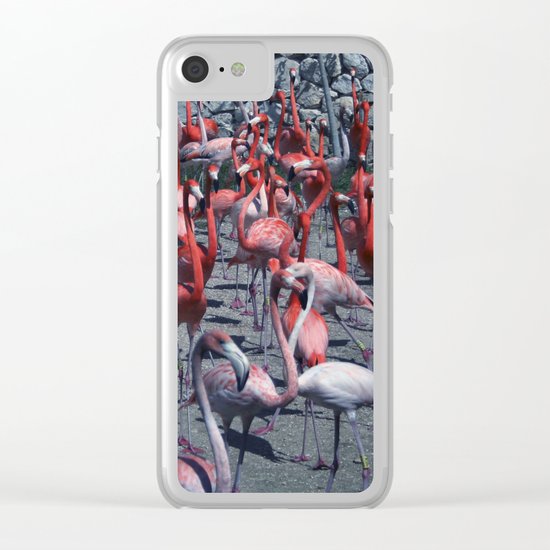 Flamingo 4 Clear iPhone Case