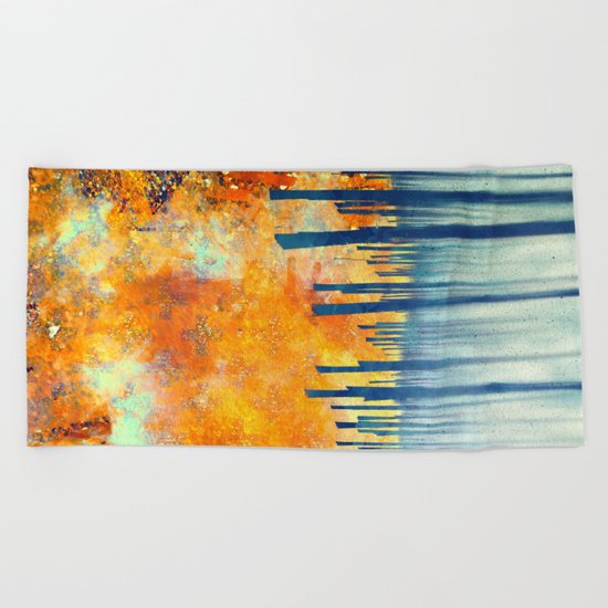 Late Autumn Beach Towel