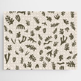 Matisse seaweed Army green Jigsaw Puzzle