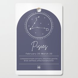 Pisces Zodiac | Denim Arch Cutting Board