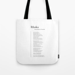 Ithaka by Konstantinos P. Kavafis Tote Bag