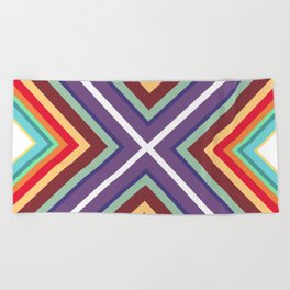 Colorful Lines Beach Towel