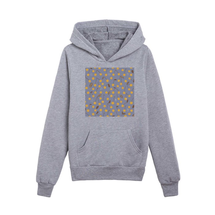 Yellow cherries Kids Pullover Hoodie