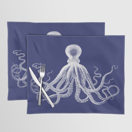 Octopus | Vintage Octopus | Tentacles | Navy Blue and White | Placemat