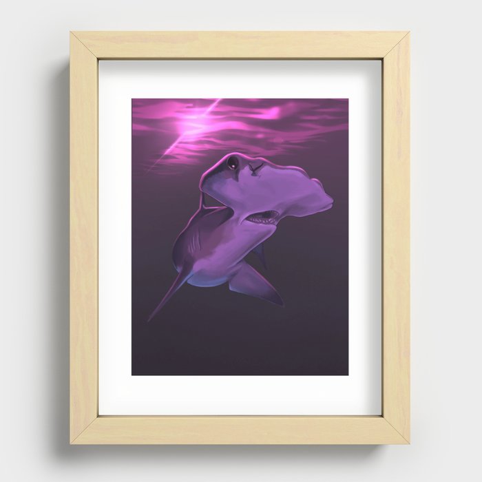 Hammerhead Shark Recessed Framed Print