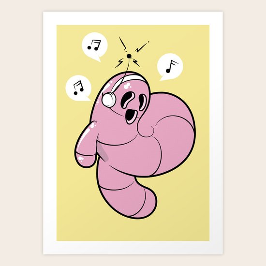 Worms Of Music Art Print