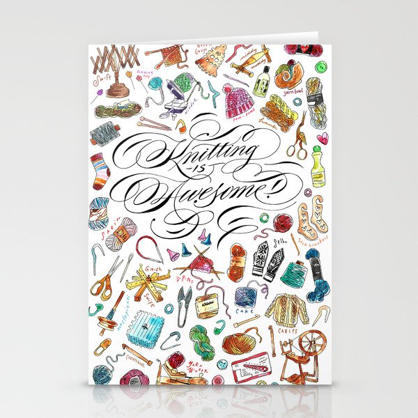 Knitting is Awesome! Stationery Cards