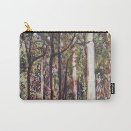 The Australian forest Carry-All Pouch | Green, Bush, Camouflage, Landscape, Nature, Oilpainting, Trees, Australia, Painting 