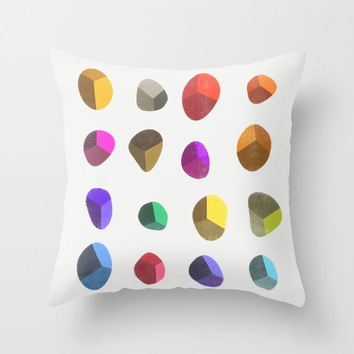 Painted Pebbles 2 Throw Pillow