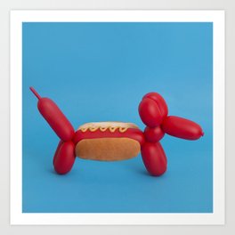 Balloon Hot Dog Art Print