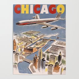 Vintage Chicago Poster Poster