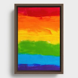 Psychedelic Rainbow Framed Canvas