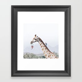 Giraffe Playground Framed Art Print