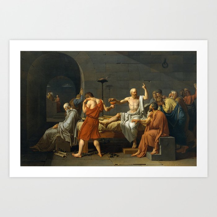 The Death of Socrates, 1787 Art Print