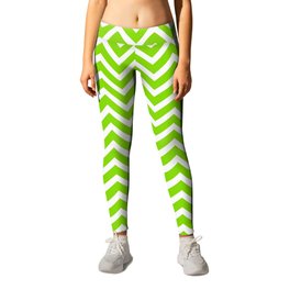 St. Patrick's Day Simple Zig-Zag Lines Collection Leggings