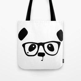 Hipster Nerd Panda Tote Bag