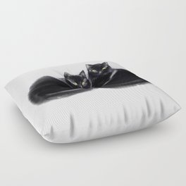 Cats together Floor Pillow