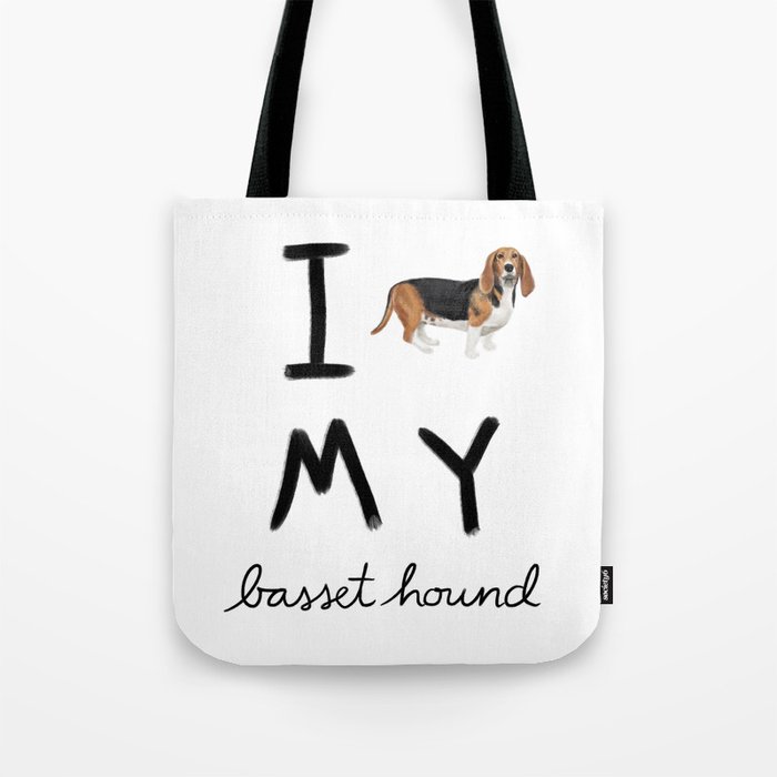 basset hound love Tote Bag