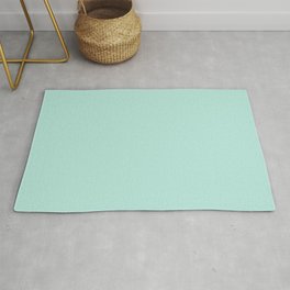 Light Pastel Aqua Green Blue Solid Color Pairs to Sherwin Williams Aquatint SW6936 Rug