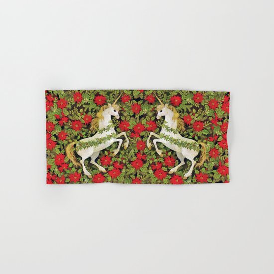 Christmas Unicorn Hand & Bath Towel