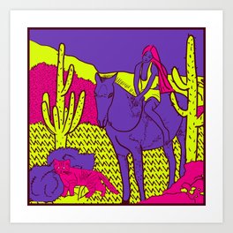 Horse Ride through the Desert Art Print