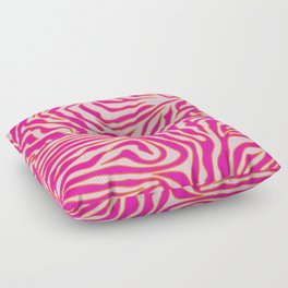 Zebra Print Pink And Orange Zebra Stripes Wild Animal Print Preppy Decor Modern Zebra Pattern Floor Pillow