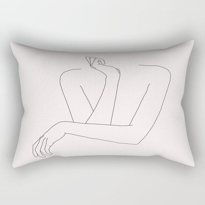 Anna Natural Rectangular Pillow By The, Study Pillow With Arms