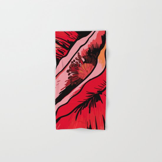 Erotic poppy variation Hand & Bath Towel