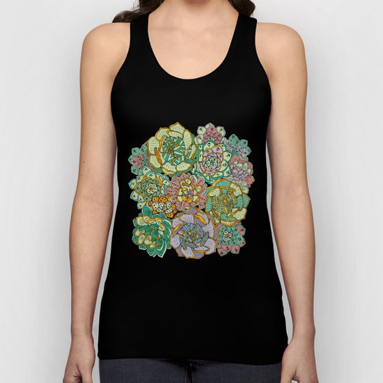 Blooming Succulents Unisex Tank Top