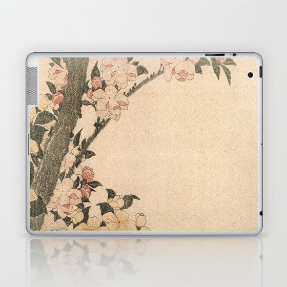 Hokusai, flowers of a cherry-tree- manga, japan,hokusai,japanese,北斎,ミュージシャン Laptop & iPad Skin