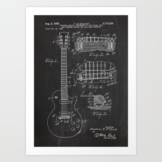 Guitar Patent Art Print