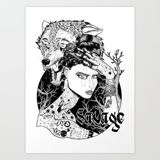 Be one with the wild Art Print