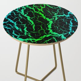 Cracked Space Lava - Cyan/Green Side Table