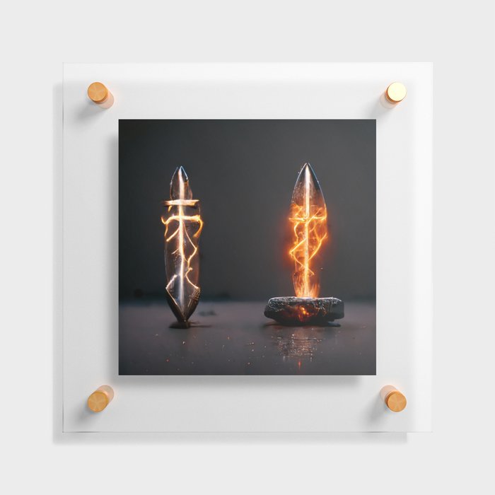 Dagger of Fire Floating Acrylic Print