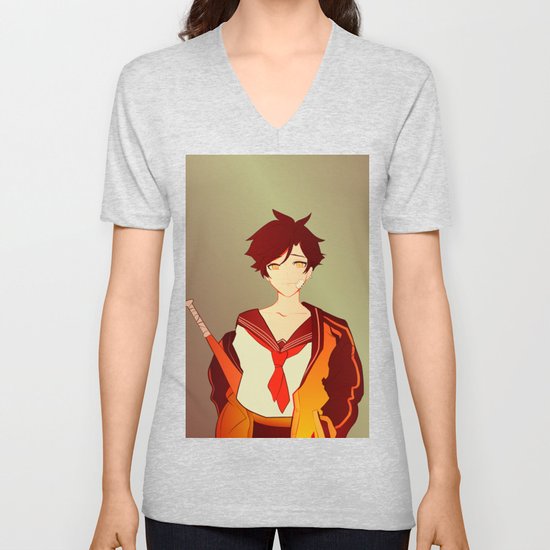Cute Anime Girl Unisex V Neck By Lipsofjolie Society6