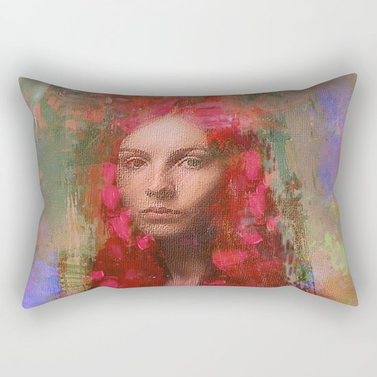 petals Lady Rectangular Pillow