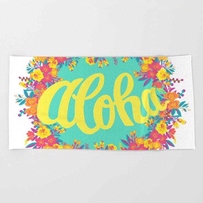 Aloha Beach Towel By Marcomarella Society6 Aloha Beach Towel By Marcomarella
