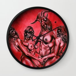 Witchcraft school red version Wall Clock
