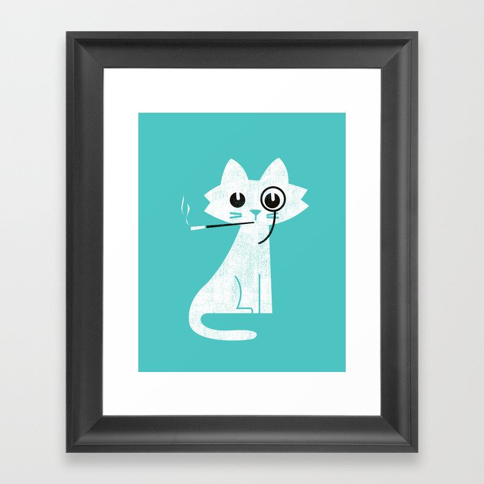 Mark - fancy cat Framed Art Print