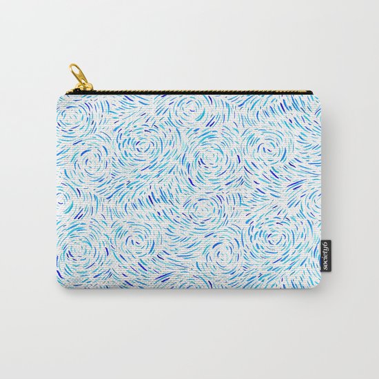 Dashed Waves Carry-All Pouch